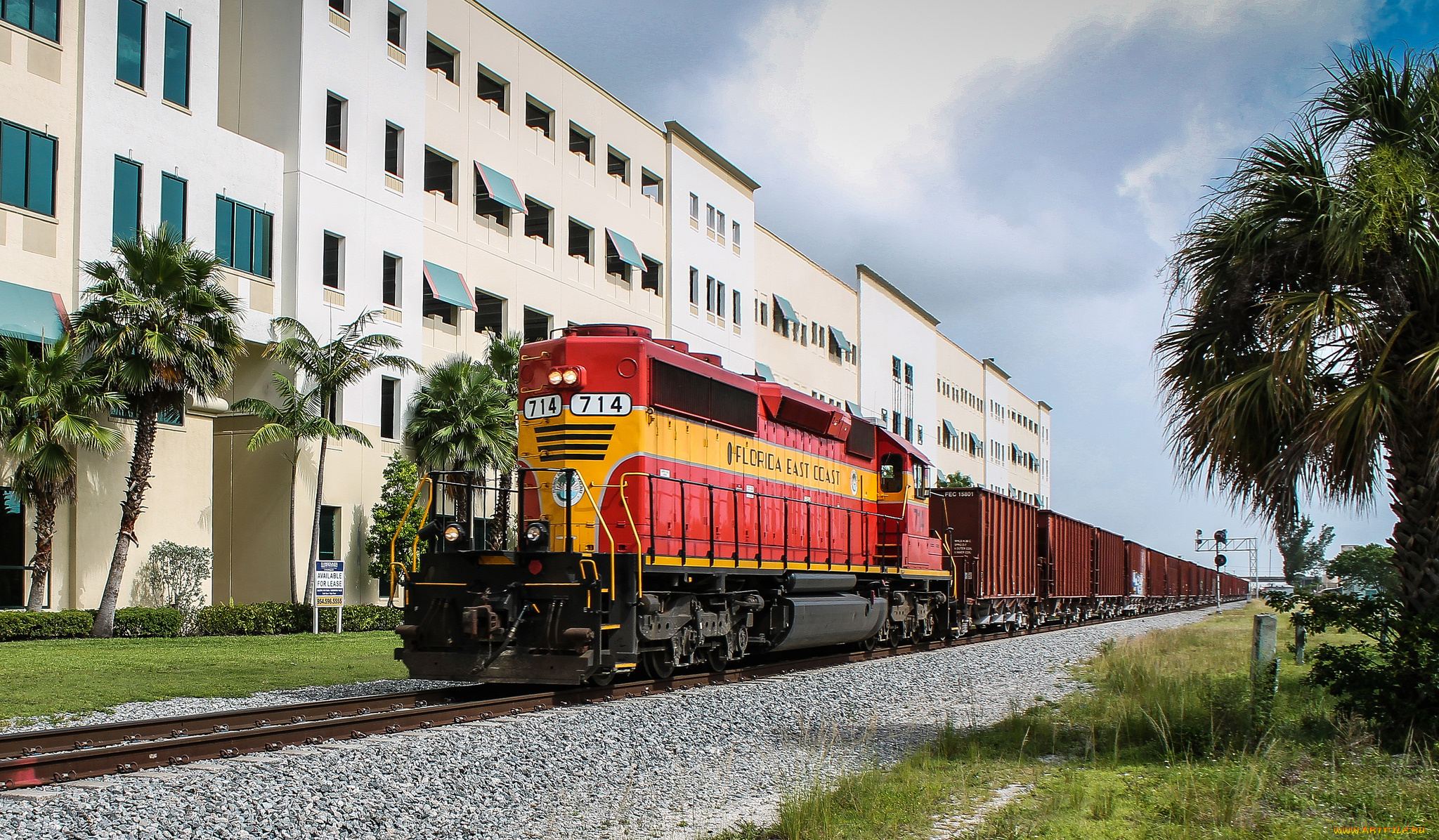 техника, поезда, железная, дорога, рельсы, локомотив, состав