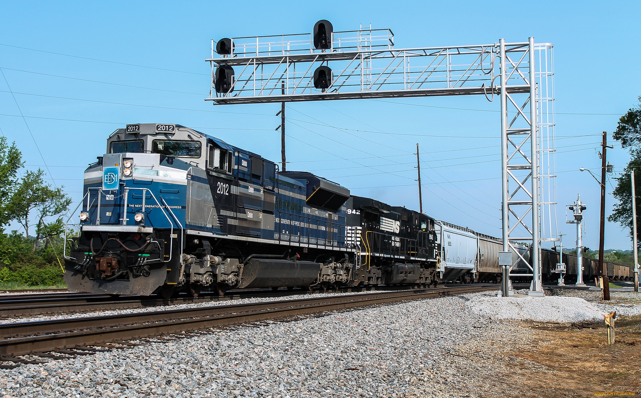 техника, поезда, железная, дорога, рельсы, локомотив, состав