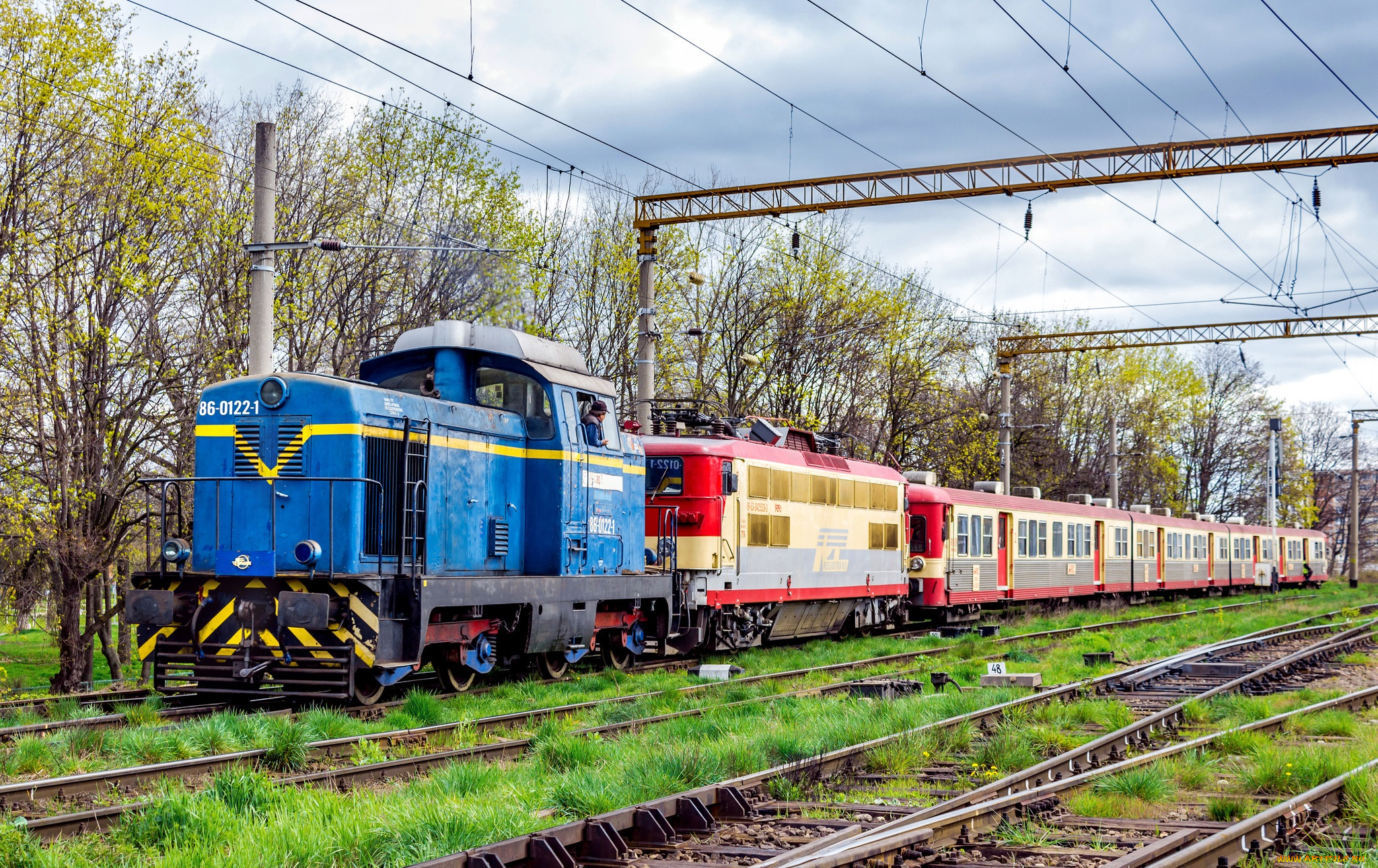 техника, поезда, локомотив, рельсы, дорога, железная, состав