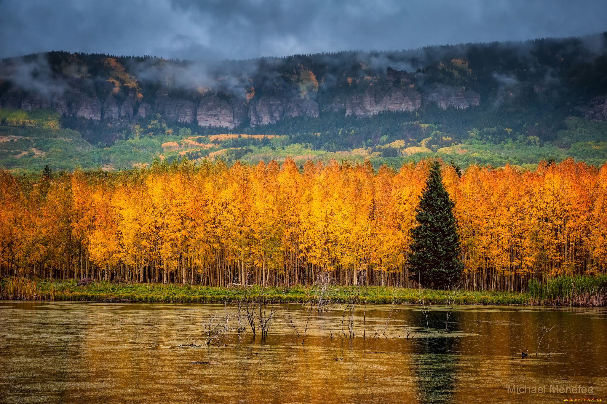 природа, реки, озера, сша, осень, san, juan, горный, хребет, скалистые, горы, колорадо, штат