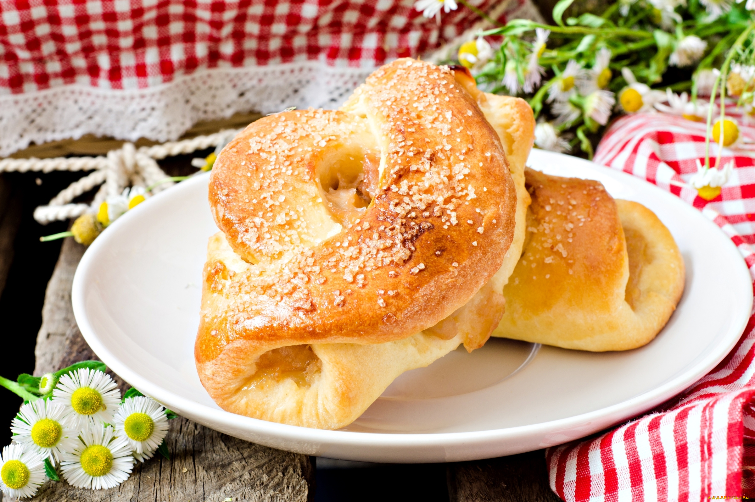 еда, хлеб, , выпечка, выпечка, аппетитный, сдоба, тарелка, цветы