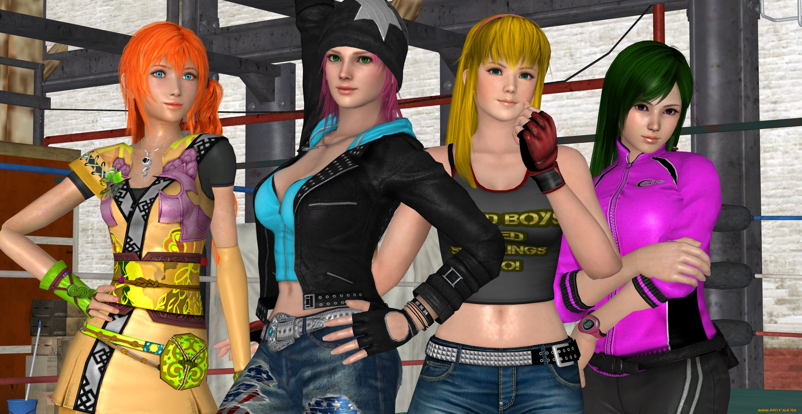 dead, or, alive, 5, видео, игры, фон, взгляд, девушки