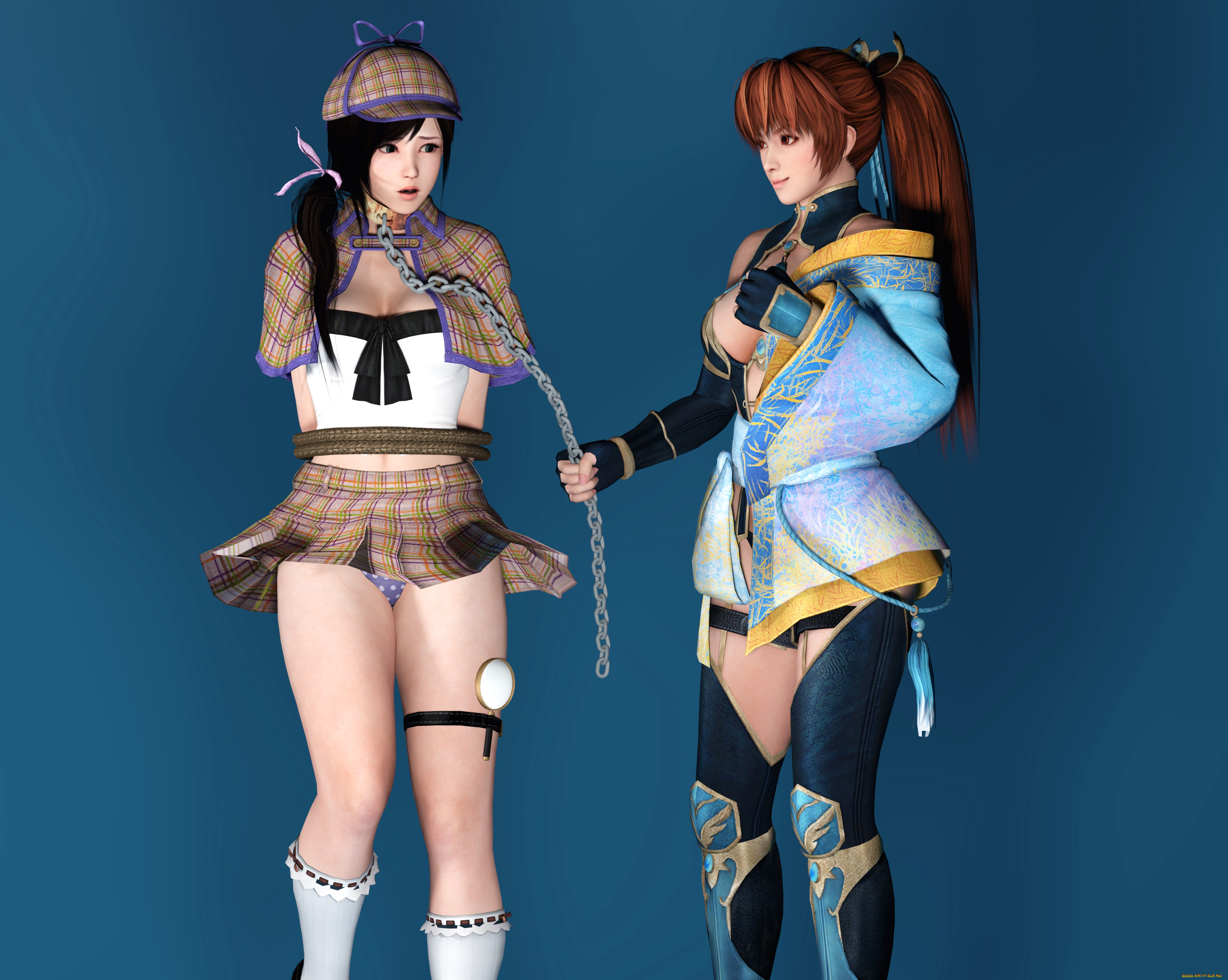 3д, графика, аниме, , anime, взгляд, девушки, фон