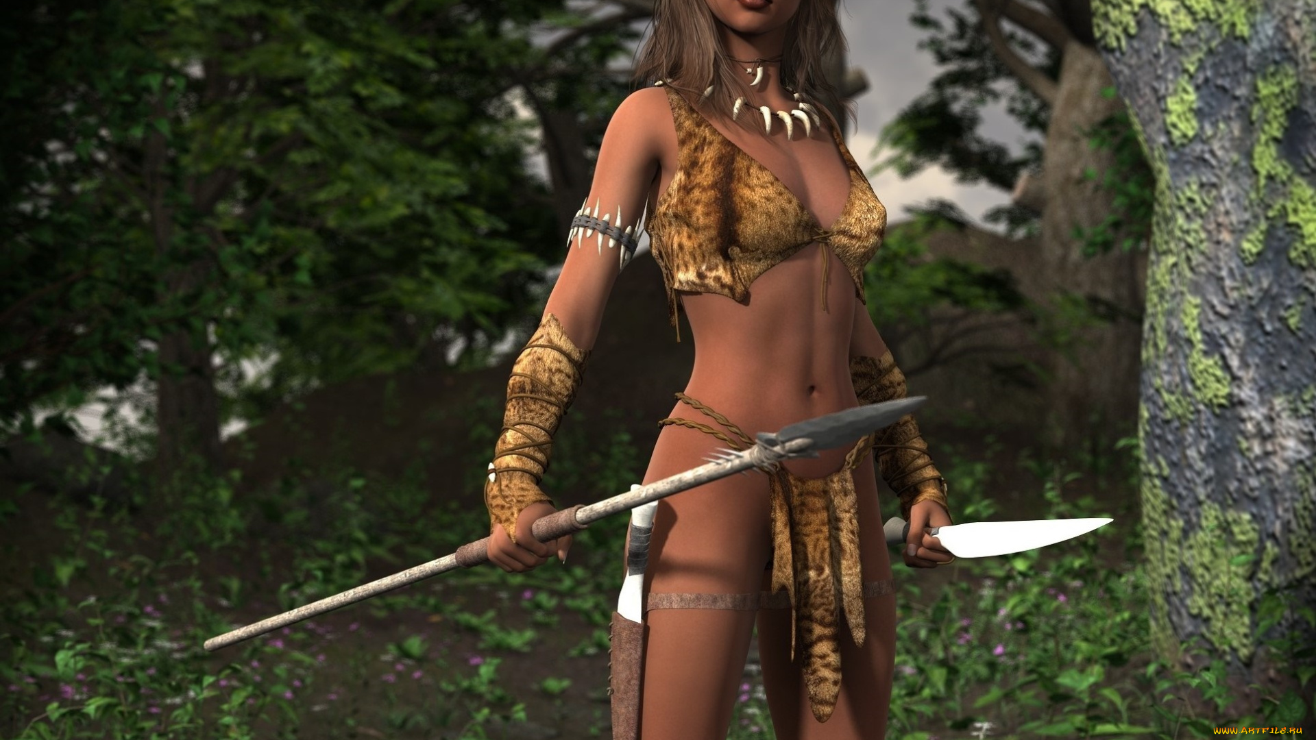 3д, графика, амазонки, , amazon, оружие, фон, взгляд, девушка