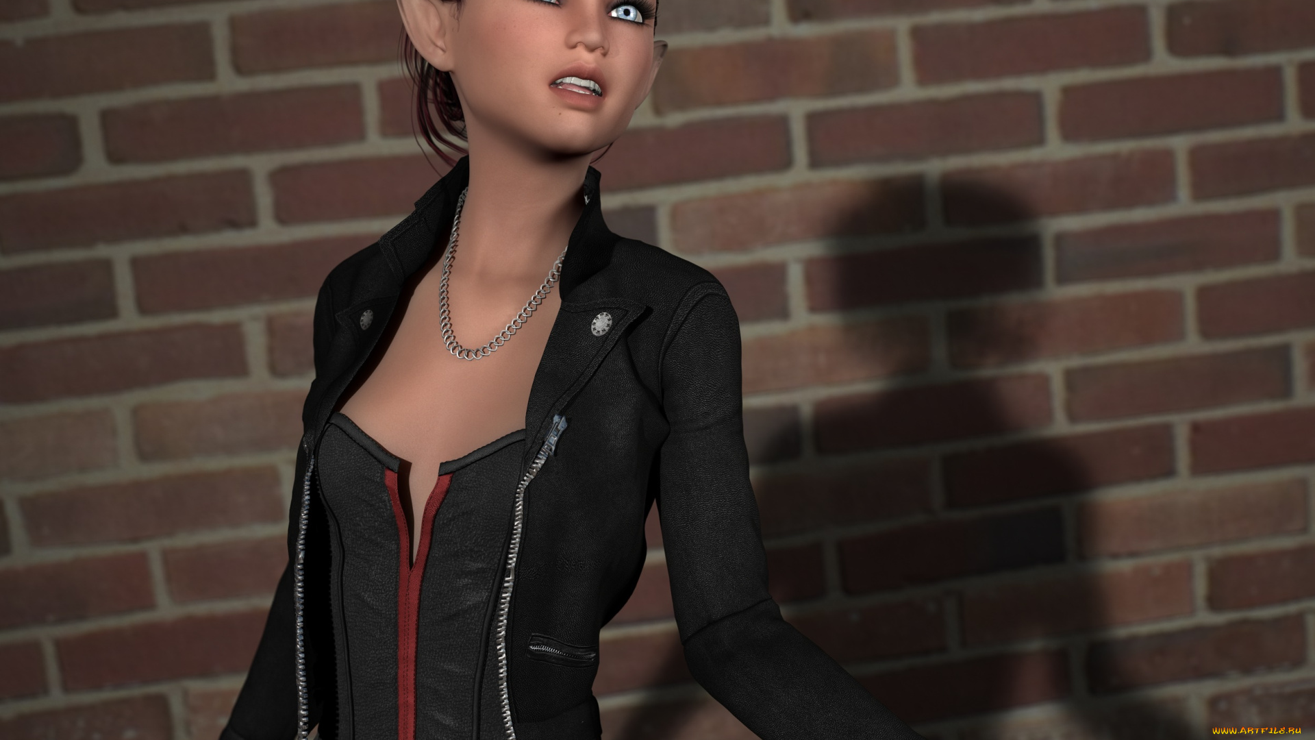 3д, графика, эльфы, , elves, взгляд, фон, эльфийка