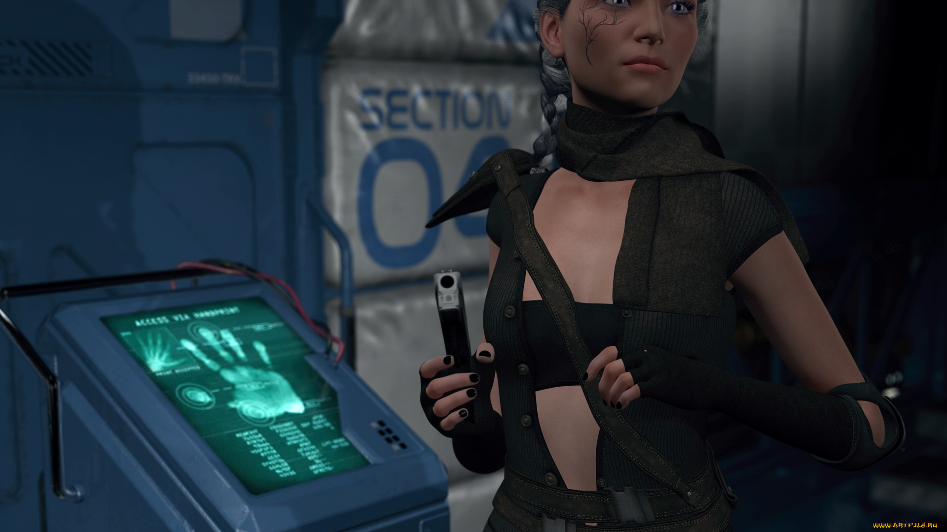 3д, графика, фантазия, , fantasy, фон, взгляд, девушка