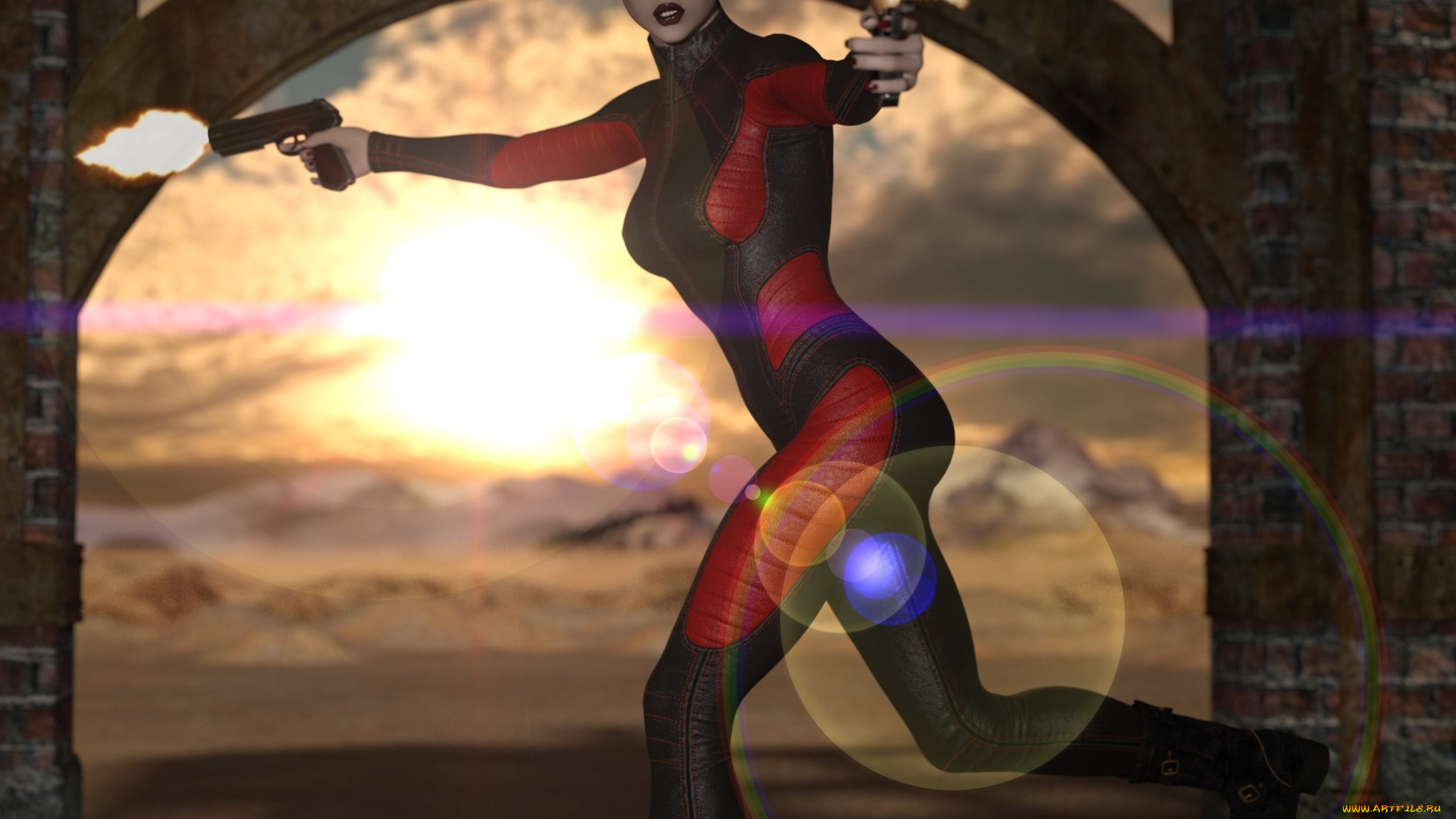 3д, графика, фантазия, , fantasy, фон, взгляд, девушка