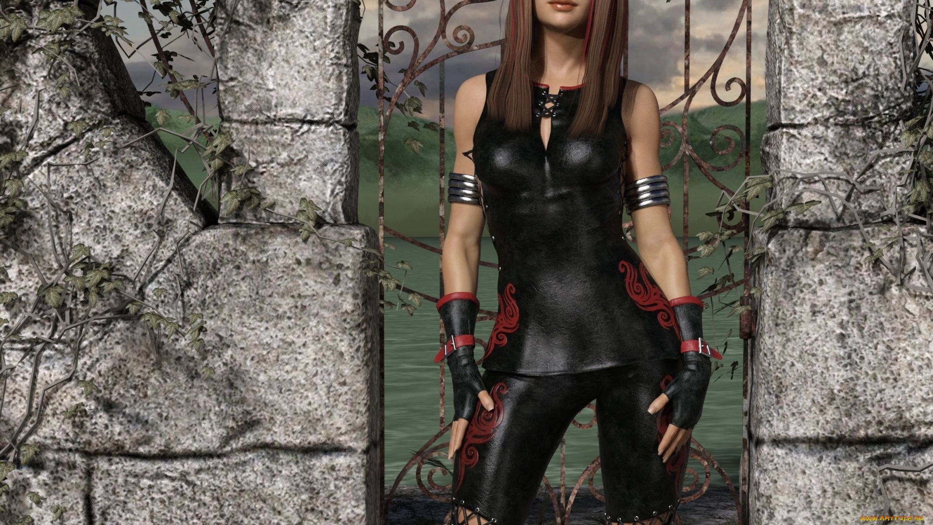 3д, графика, люди, , people, фон, взгляд, девушка