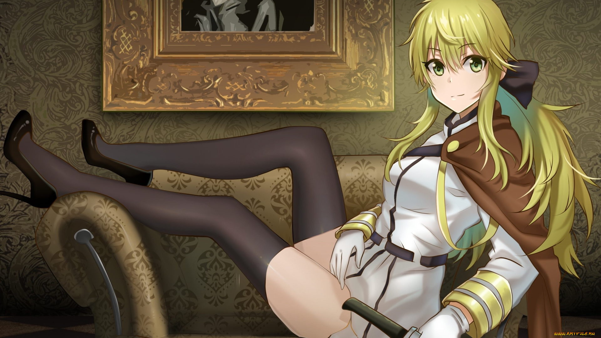 аниме, idolm@ster, девушка, взгляд, фон