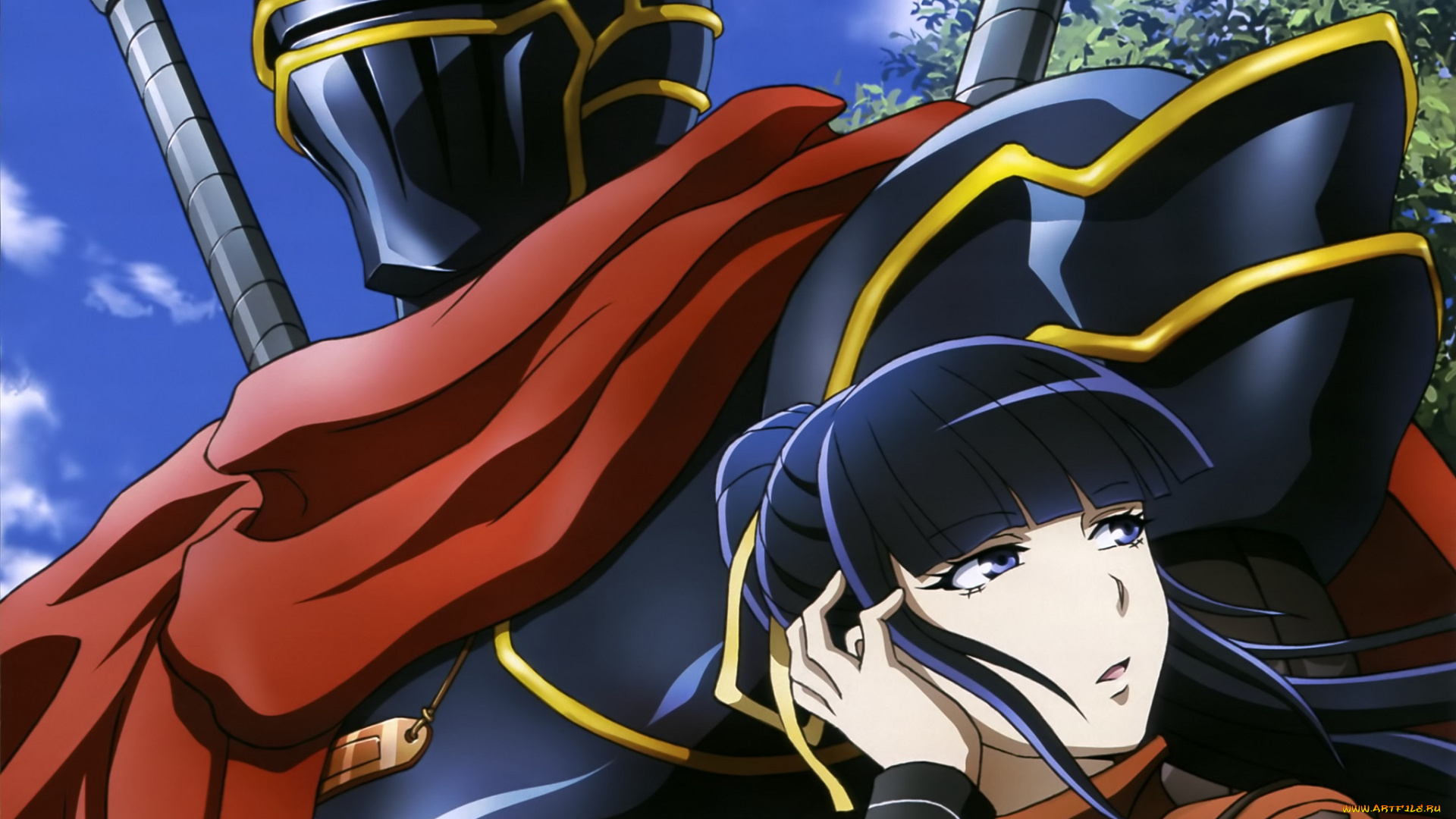 аниме, overlord, рыцарь, девушка