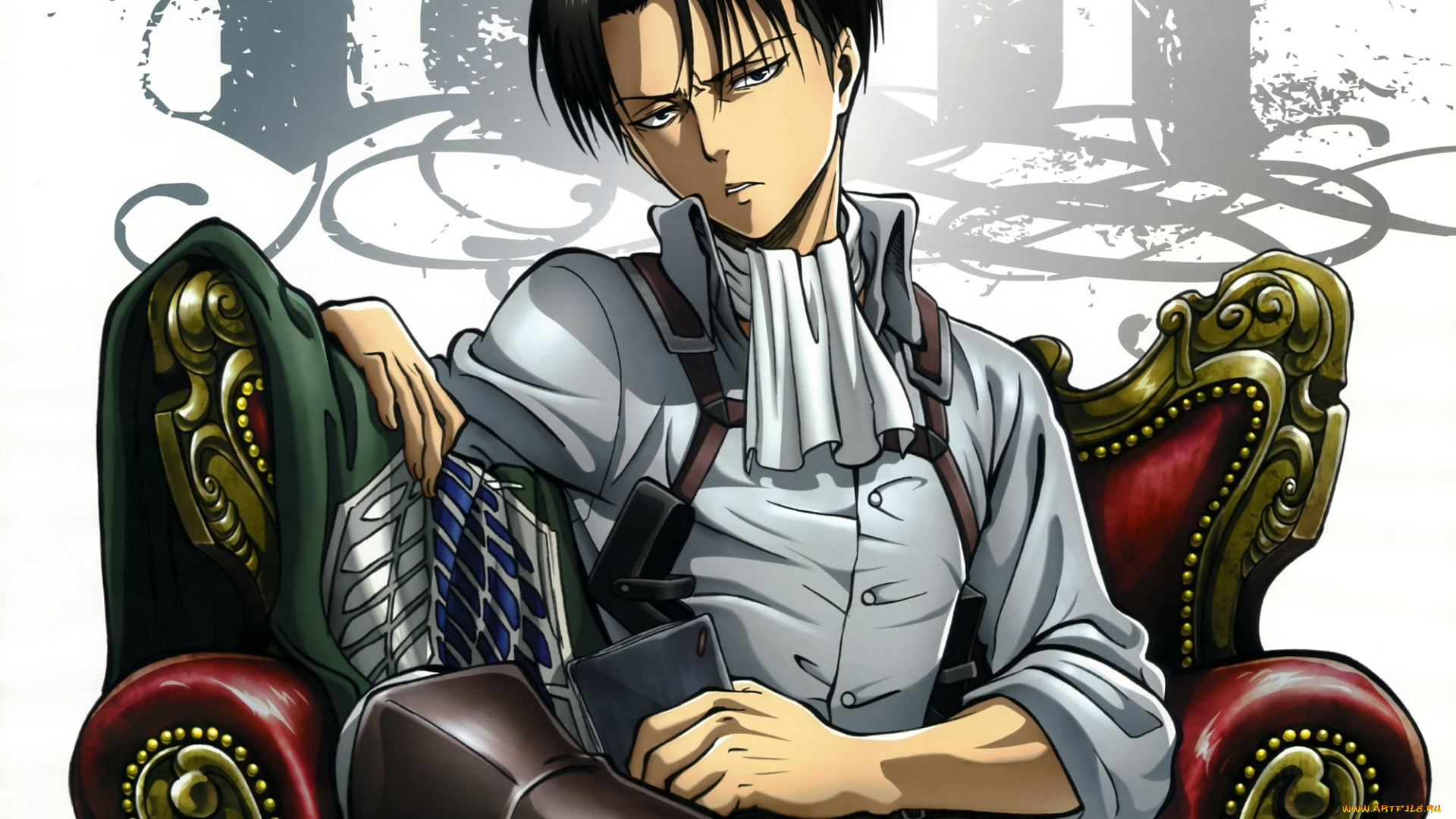 аниме, shingeki, no, kyojin, леви