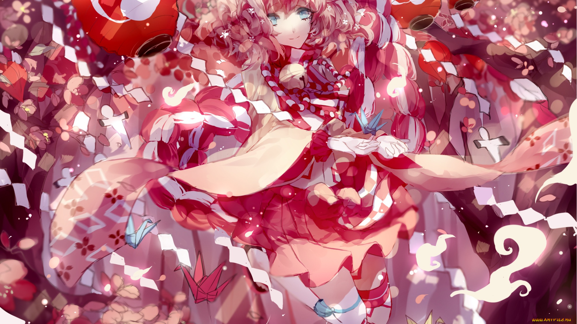 аниме, unknown, , другое, фон, взгляд, девушка