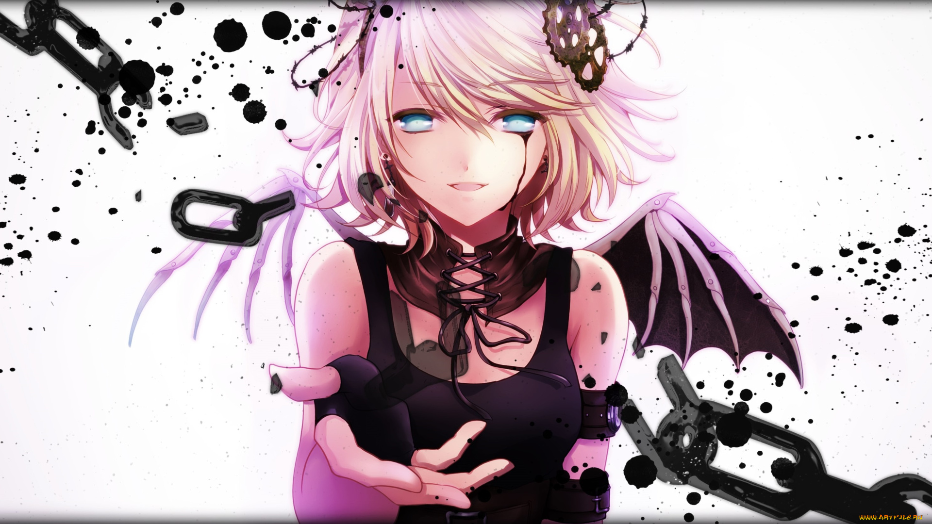 аниме, vocaloid, фон, взгляд, девушка