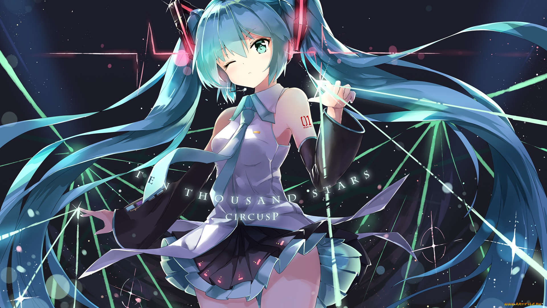 аниме, vocaloid, hatsune, miku