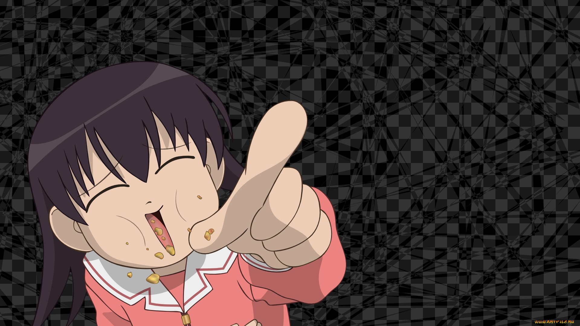 azumanga, daioh, аниме, улыбка