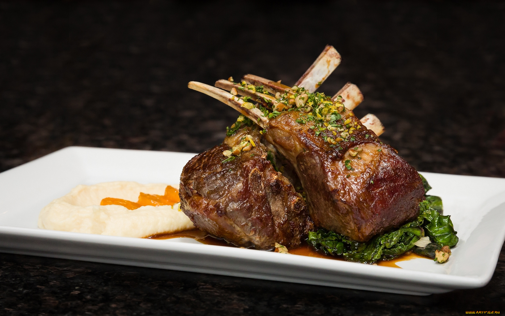 еда, мясные, блюда, мясо, ягнятина, кости