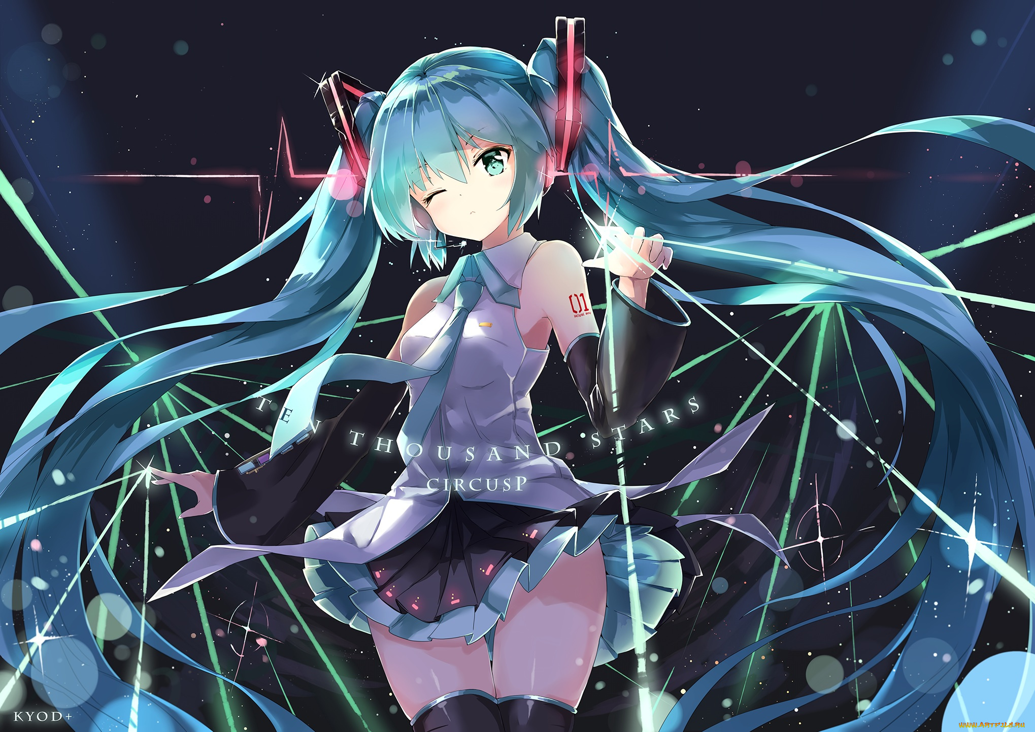 аниме, vocaloid, hatsune, miku
