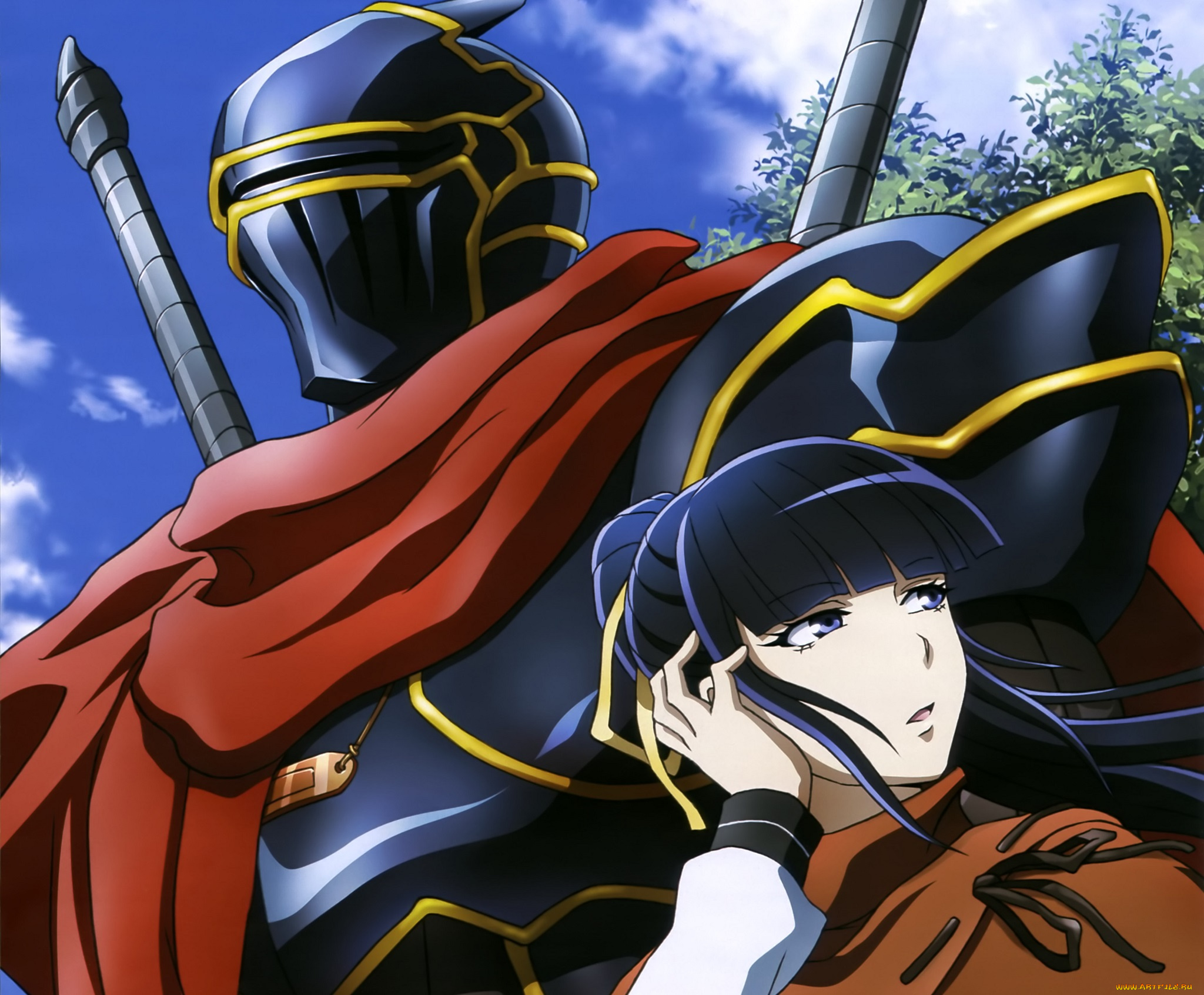 аниме, overlord, рыцарь, девушка