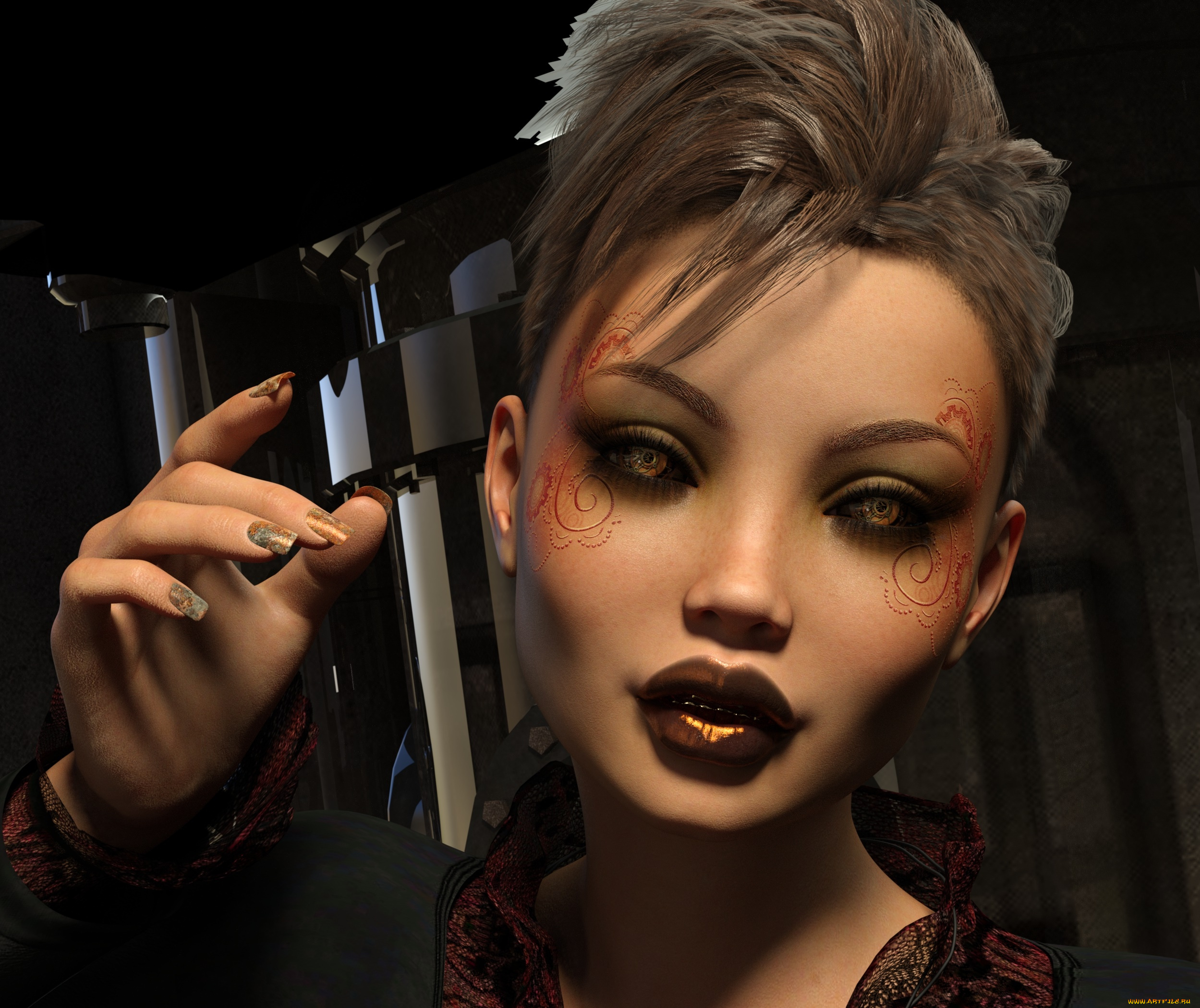 3д, графика, люди, , people, фон, взгляд, девушка