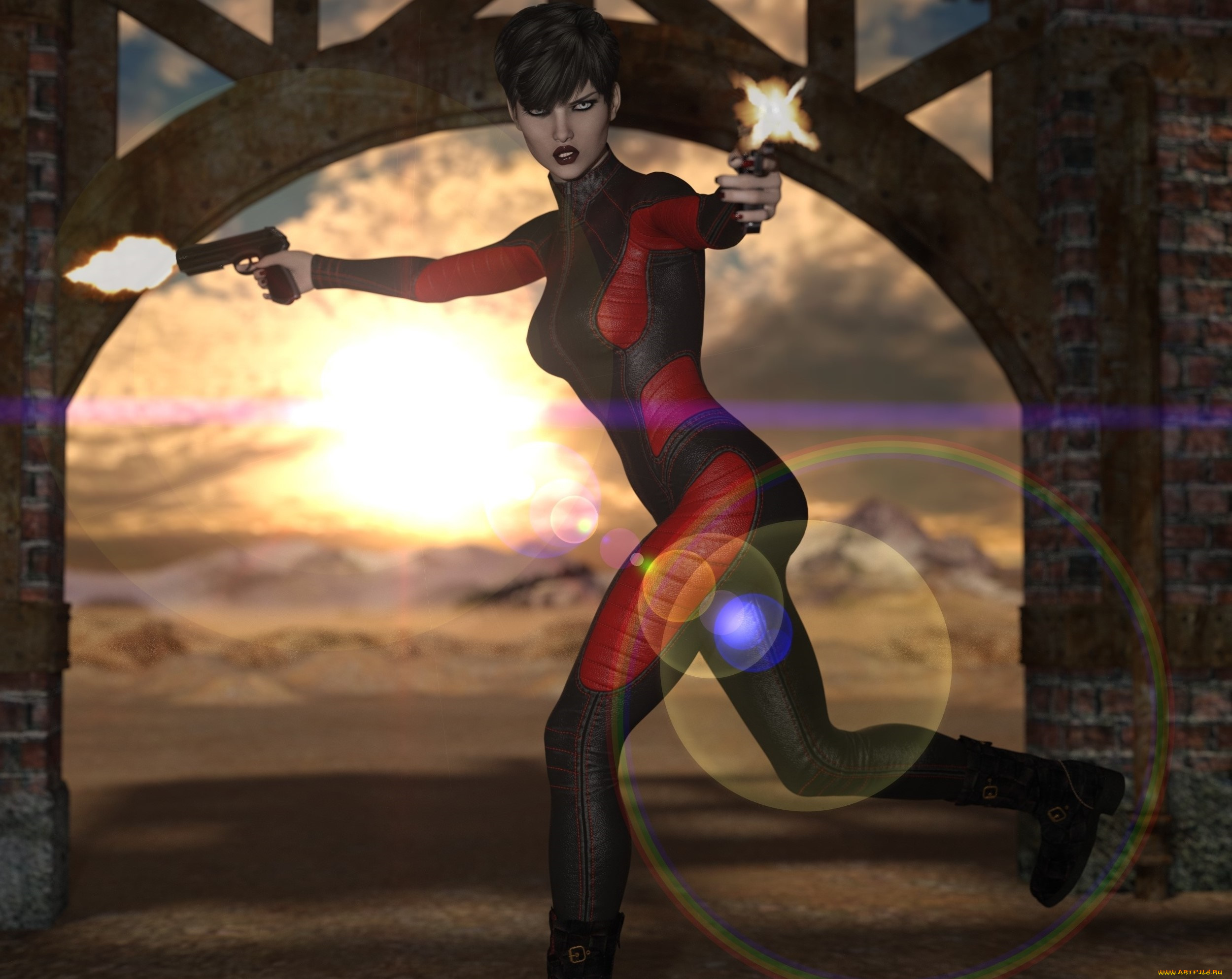 3д, графика, фантазия, , fantasy, фон, взгляд, девушка