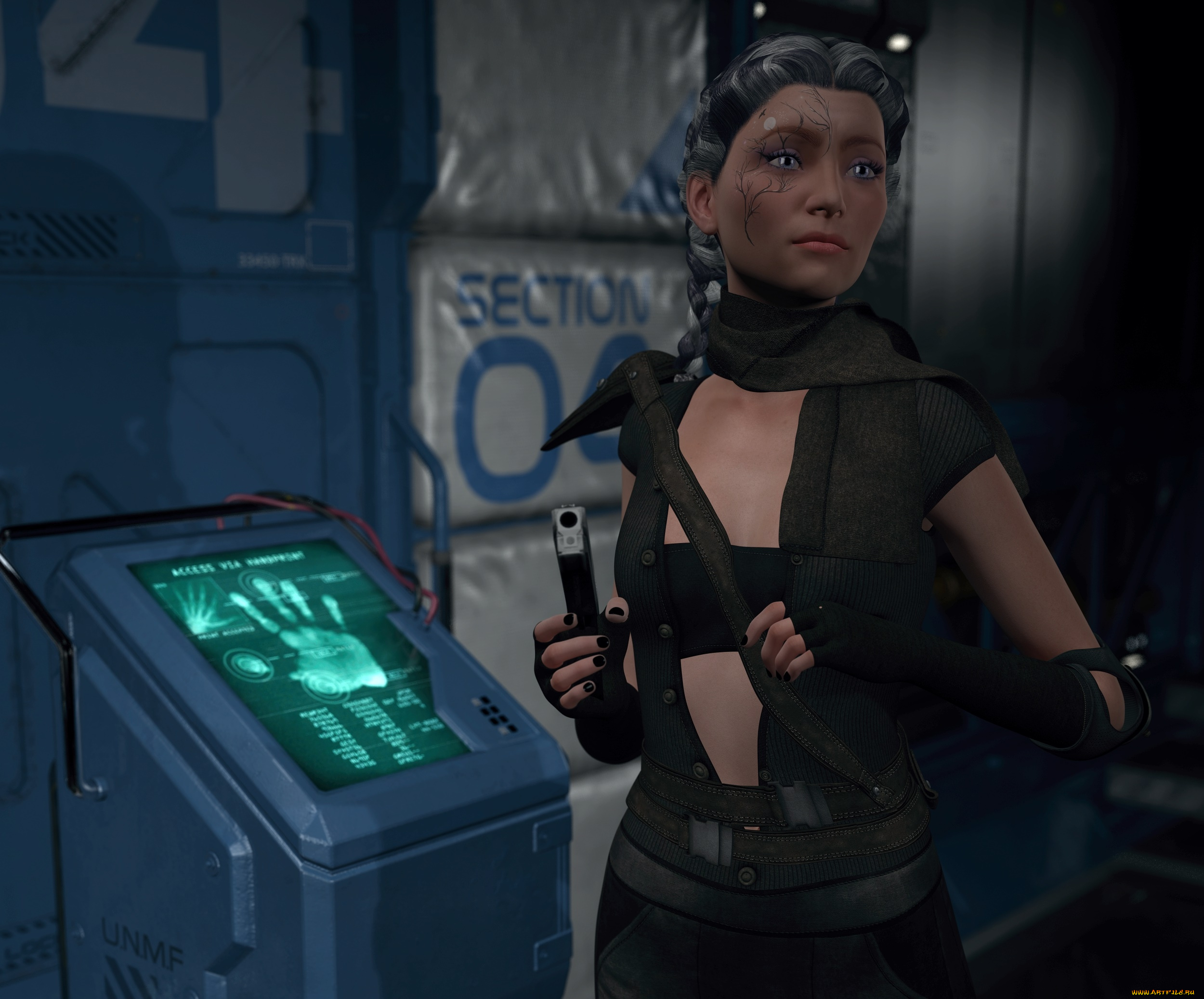 3д, графика, фантазия, , fantasy, фон, взгляд, девушка