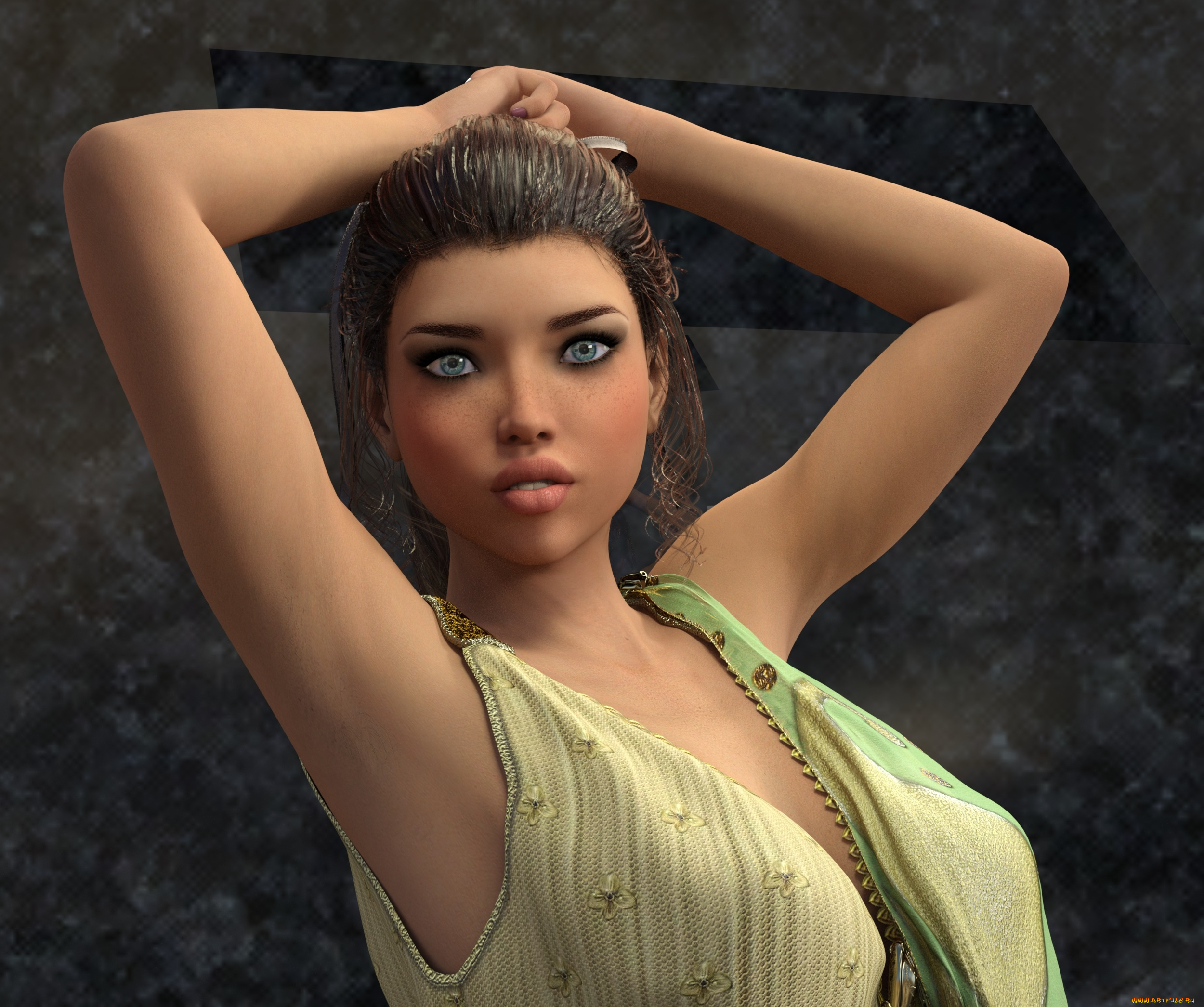 3д, графика, люди, , people, взгляд, девушка, фон