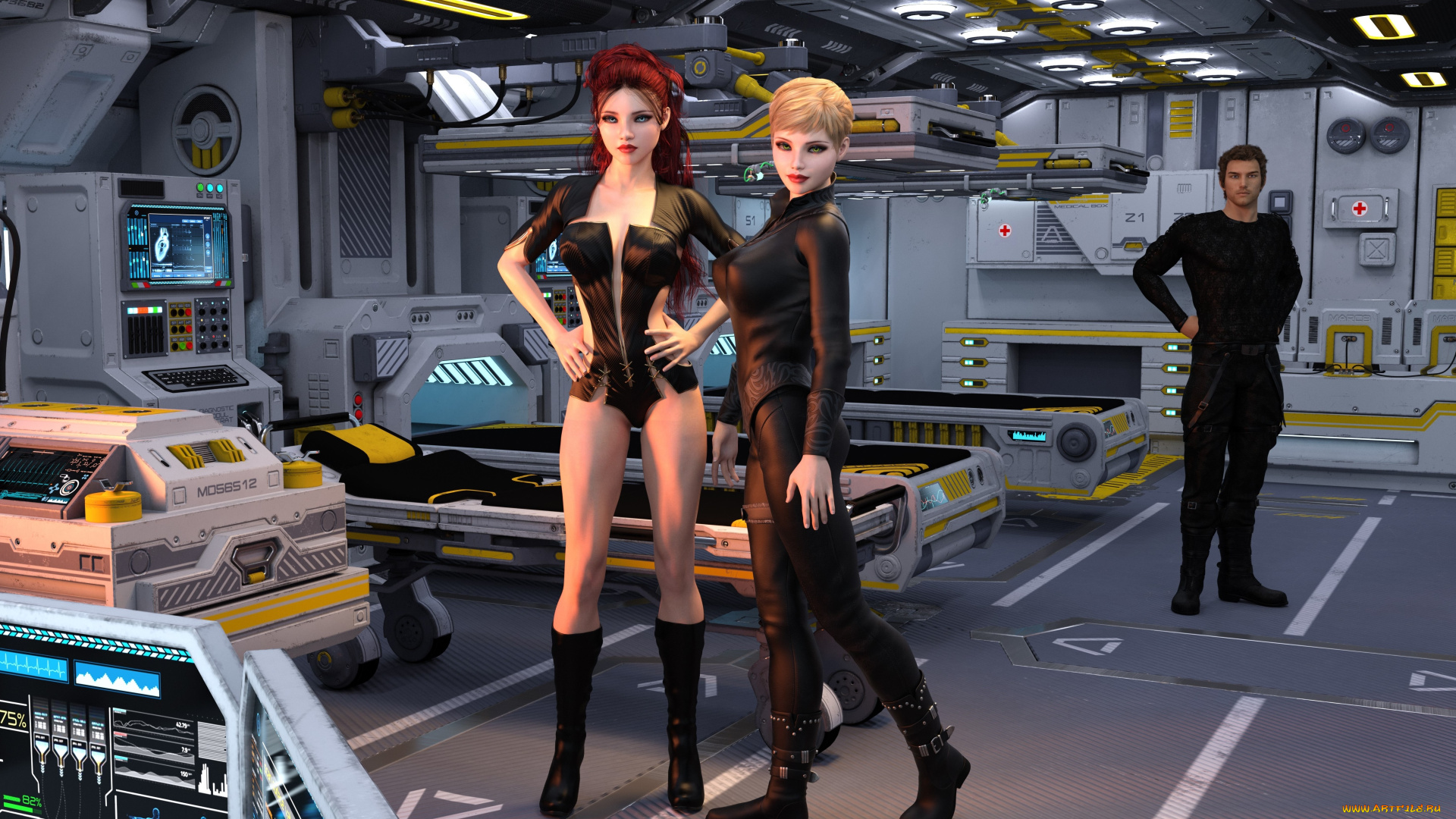 3д, графика, фантазия, , fantasy, фон, взгляд, девушки