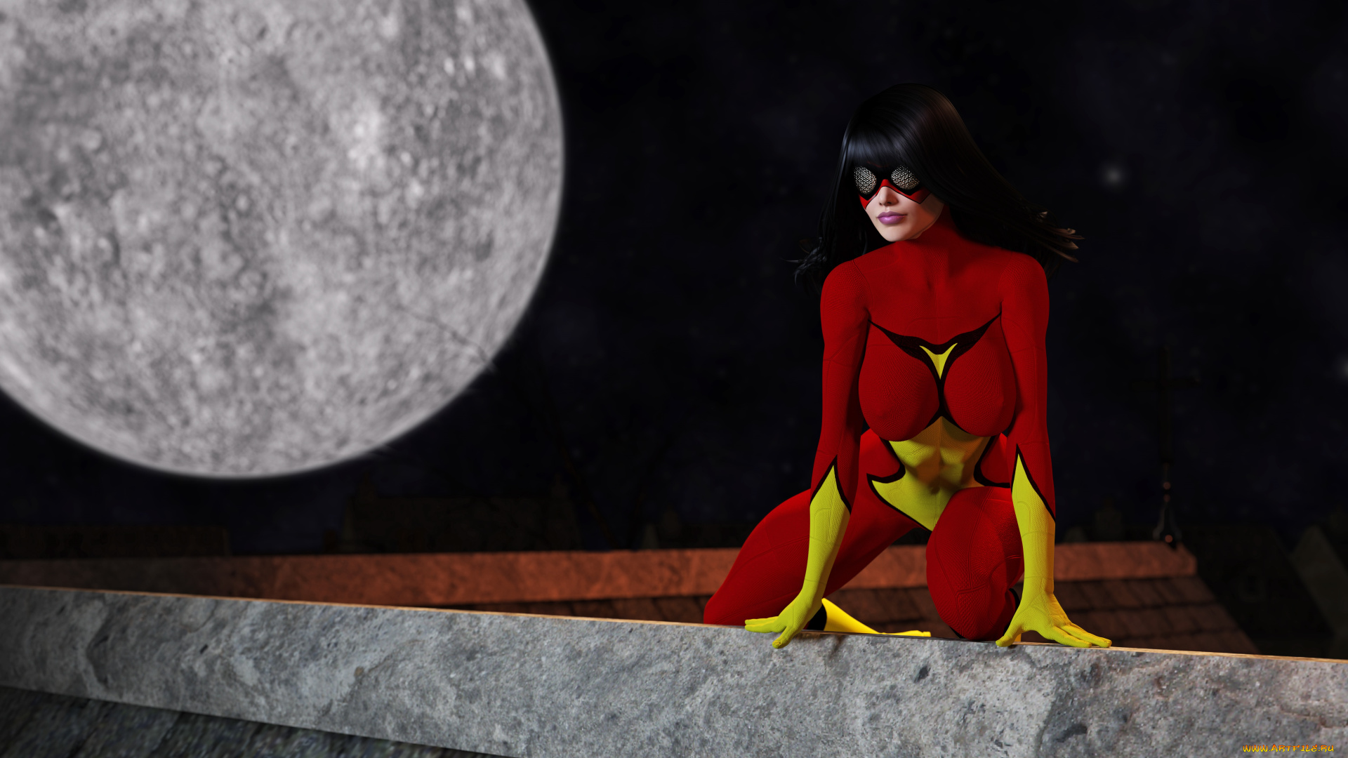 3д, графика, фантазия, , fantasy, фон, взгляд, девушка