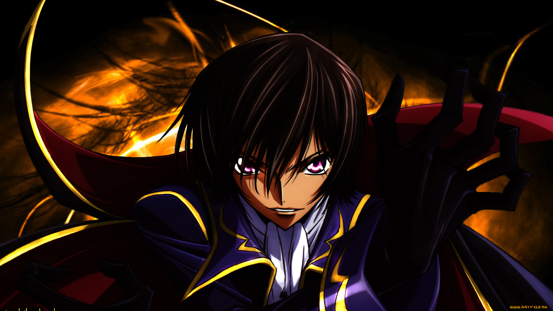 аниме, code, geass, девушка, фон, взгляд