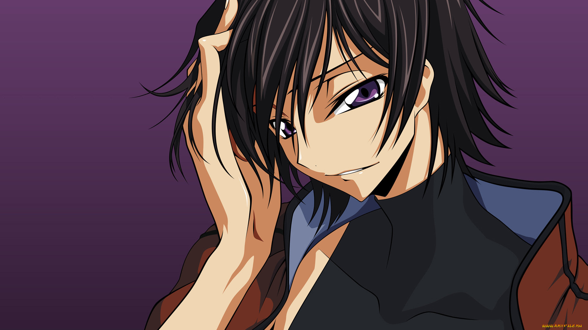 аниме, code, geass, фон, парень, взгляд