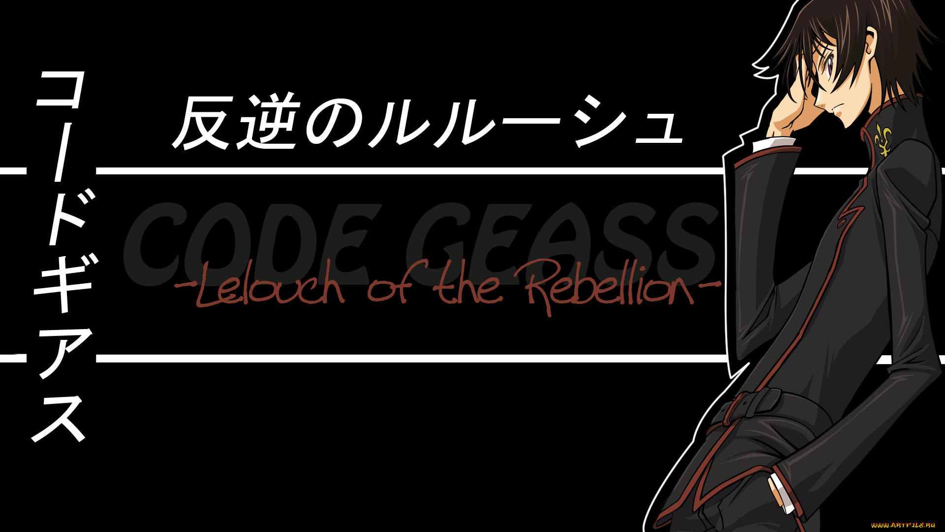 аниме, code, geass, фон, взгляд, парень