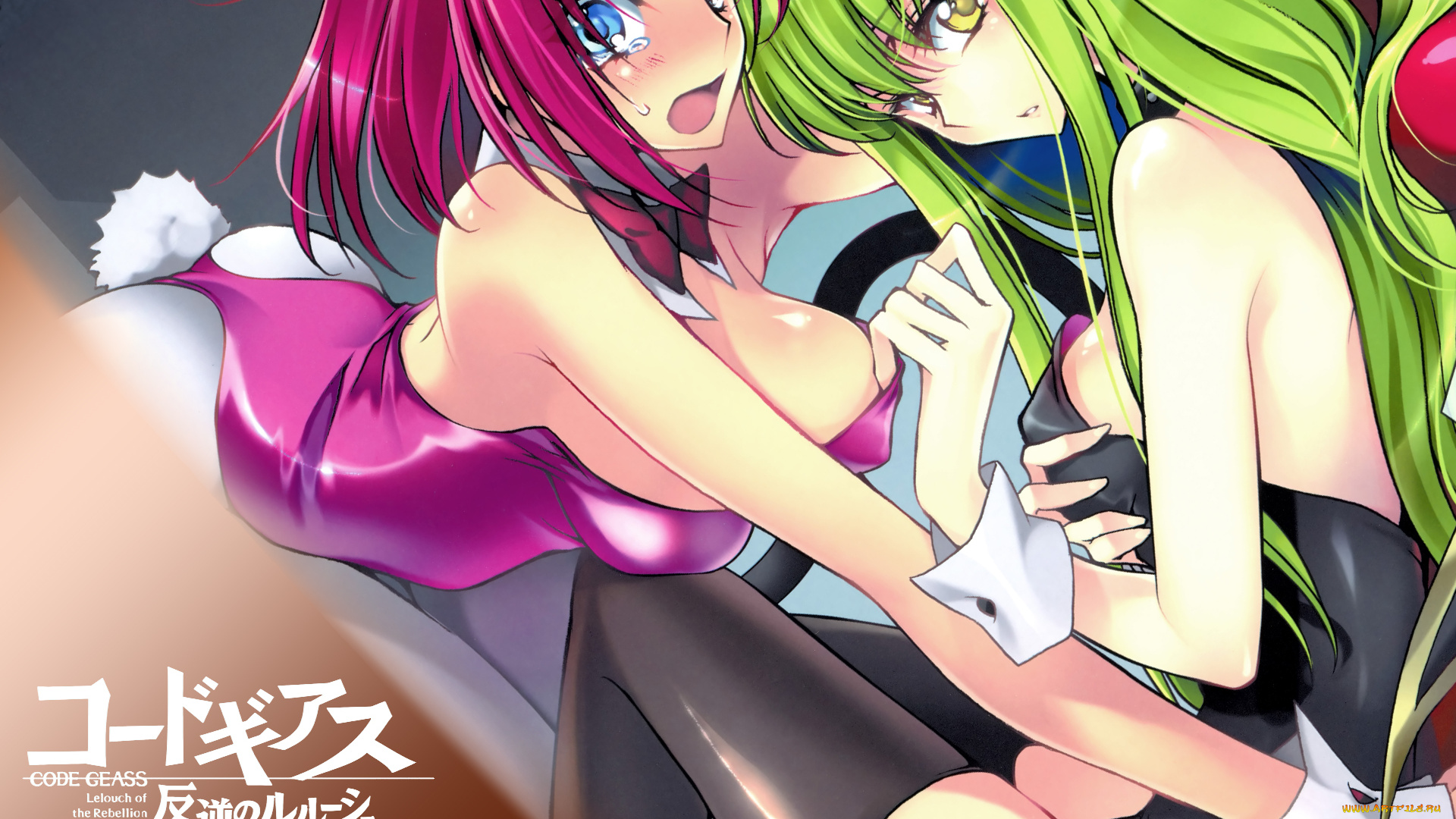 аниме, code, geass, взгляд, девушка, фон