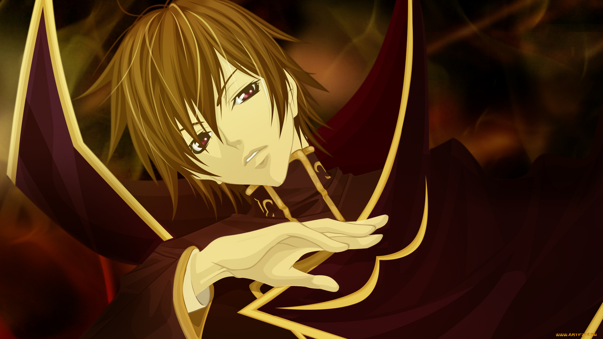 аниме, code, geass, взгляд, фон, девушка