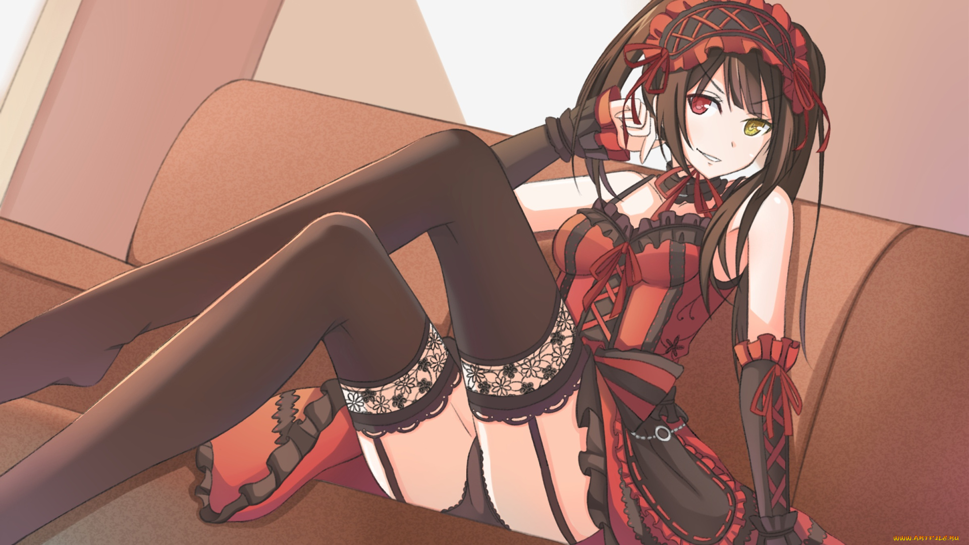 аниме, date, a, live, tokisaki, kurumi