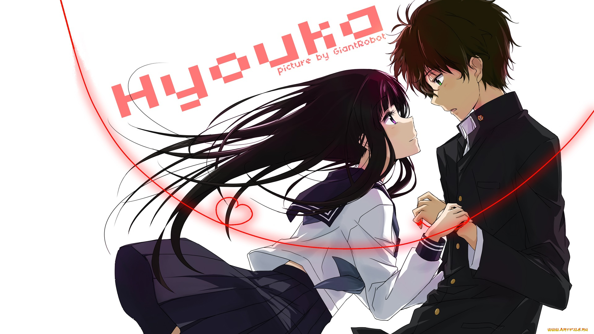 аниме, hyouka, двое