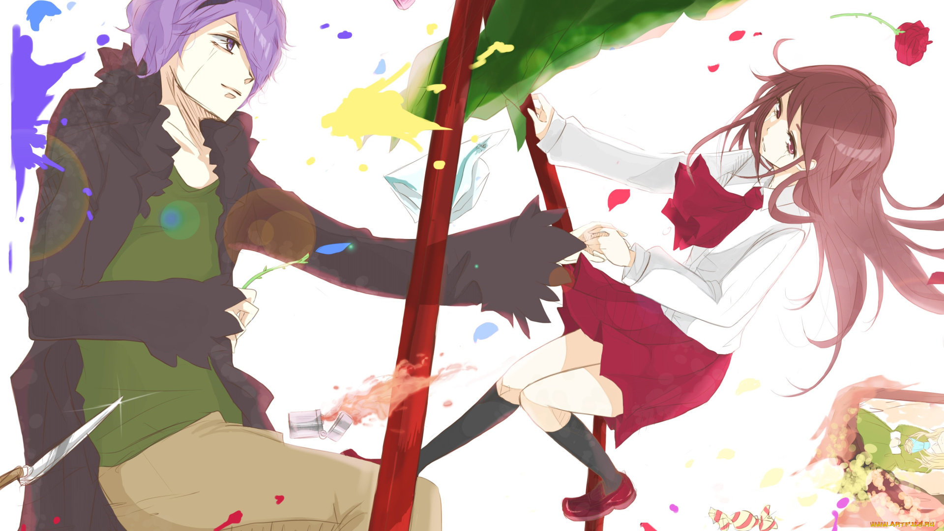 аниме, ib, двое, иб