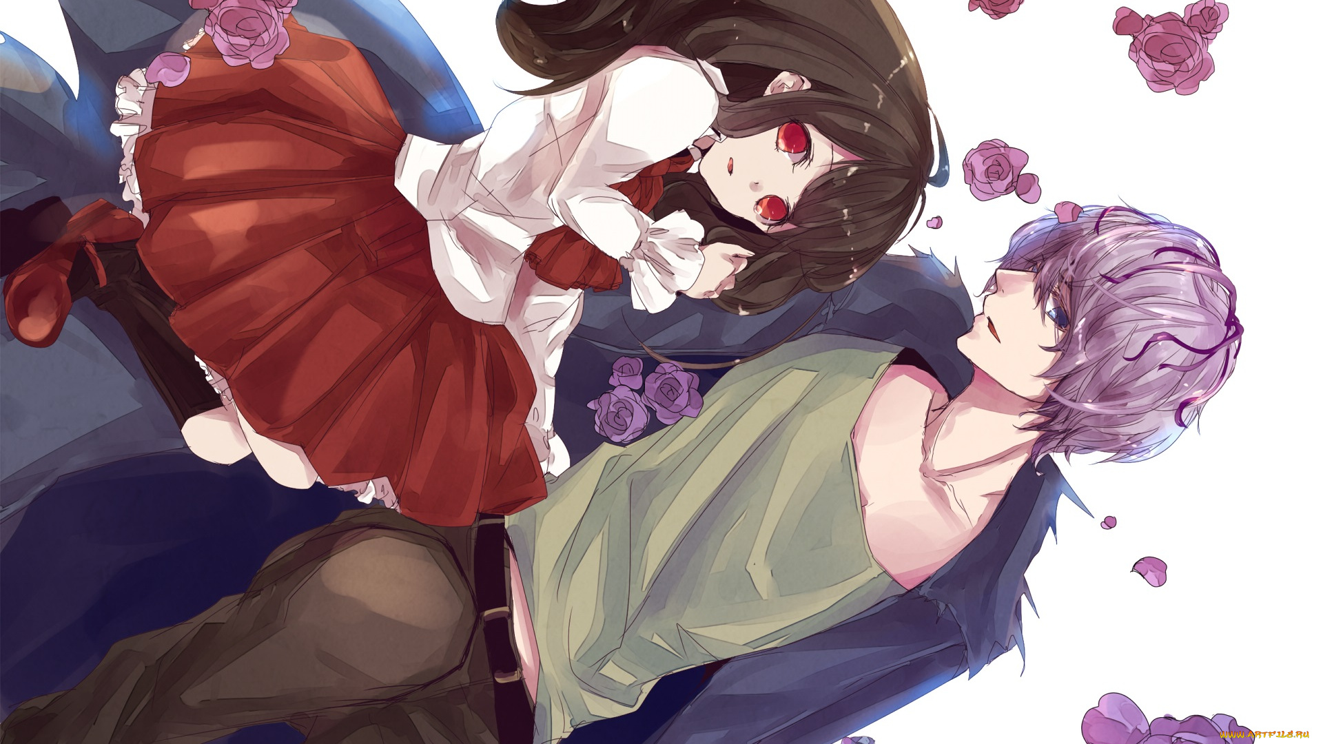 аниме, ib, иб, двое