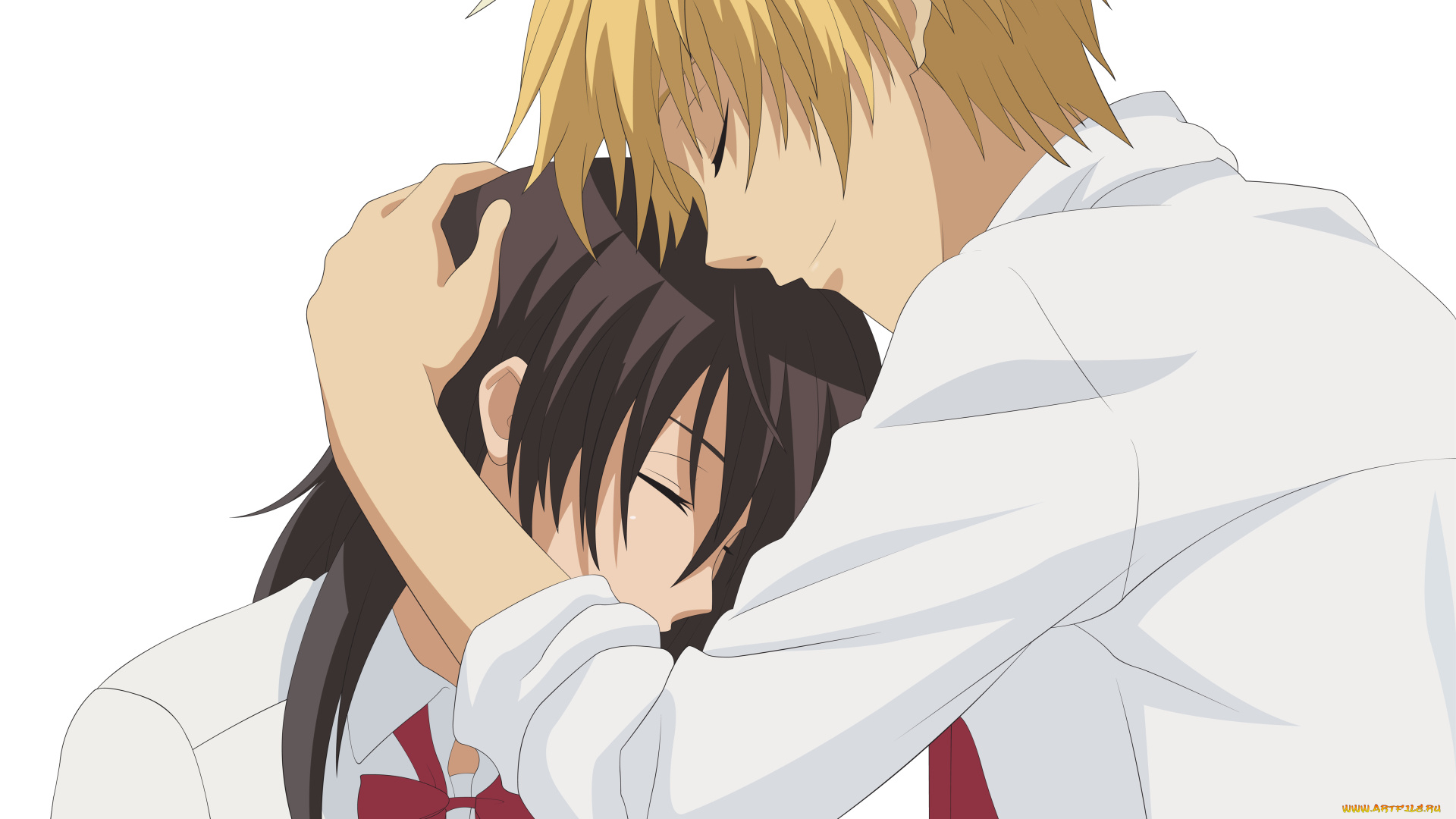 аниме, kaichou, wa, maid-sama, пара