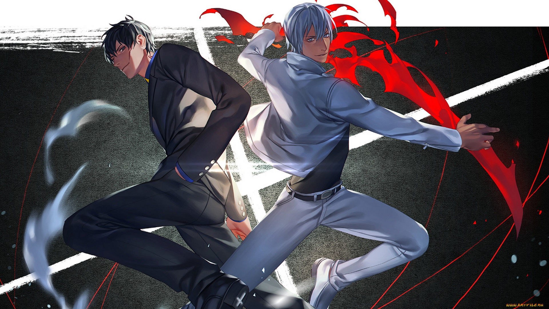 аниме, kekkai, sensen, парни