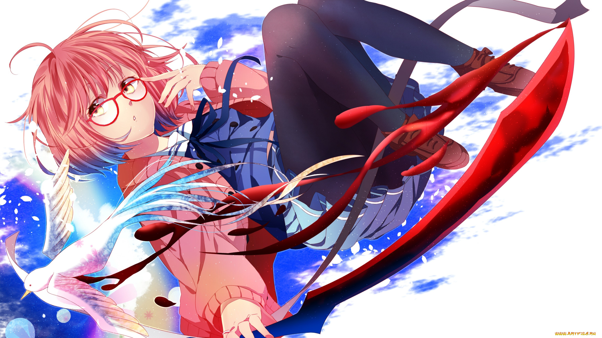 аниме, kyoukai, no, kanata, мирай