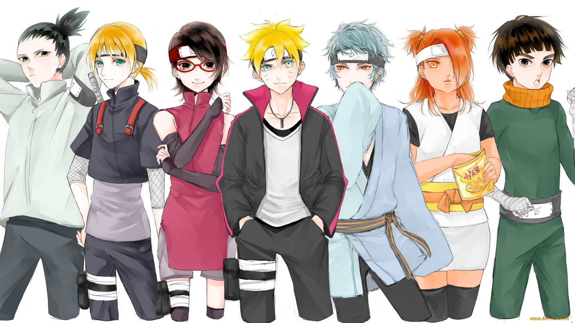 аниме, naruto, ninja, shinobi, hitaiate, ninjaken, genin, kunoichi, konoha, anbu, ne, uzumaki, boruto, metal, lee, mitsuki, the, next, generation, akimichi, chouchou, uchiha, sara, yamanaka, inojin, nara, shikadai