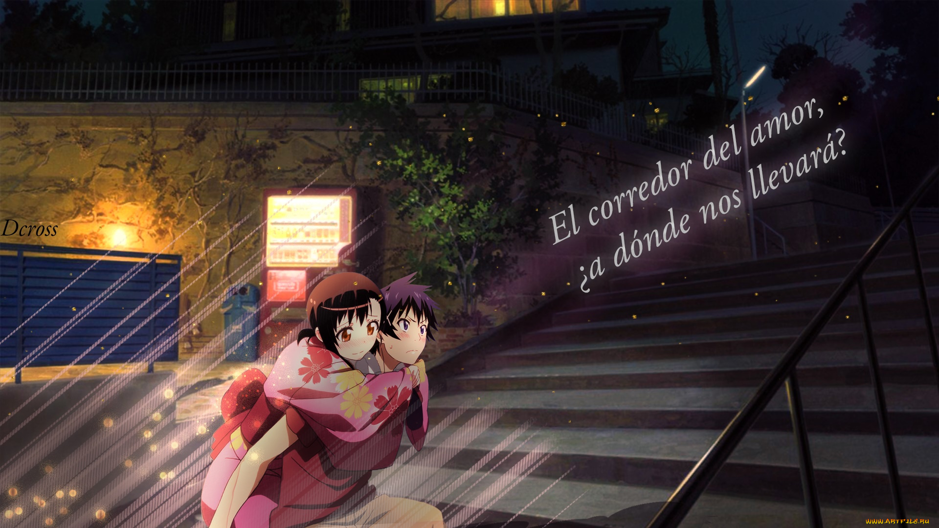 аниме, nisekoi, девушка, фон, взгляд