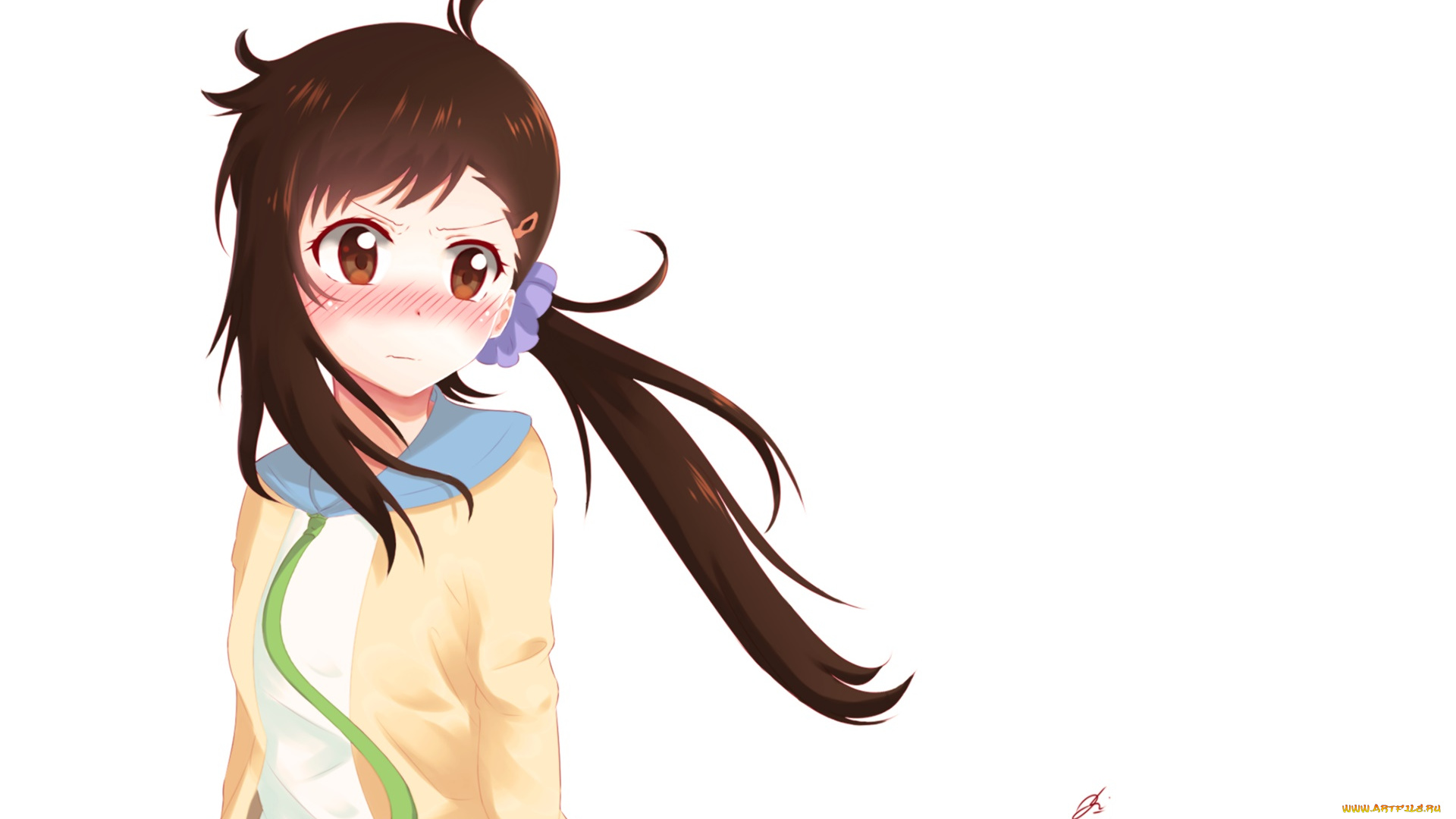 аниме, nisekoi, девушка, фон, взгляд