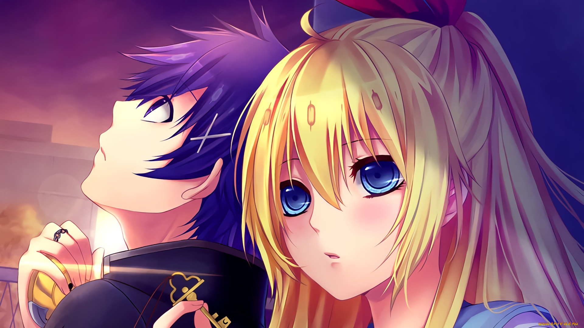 аниме, nisekoi, фон, девушка, взгляд