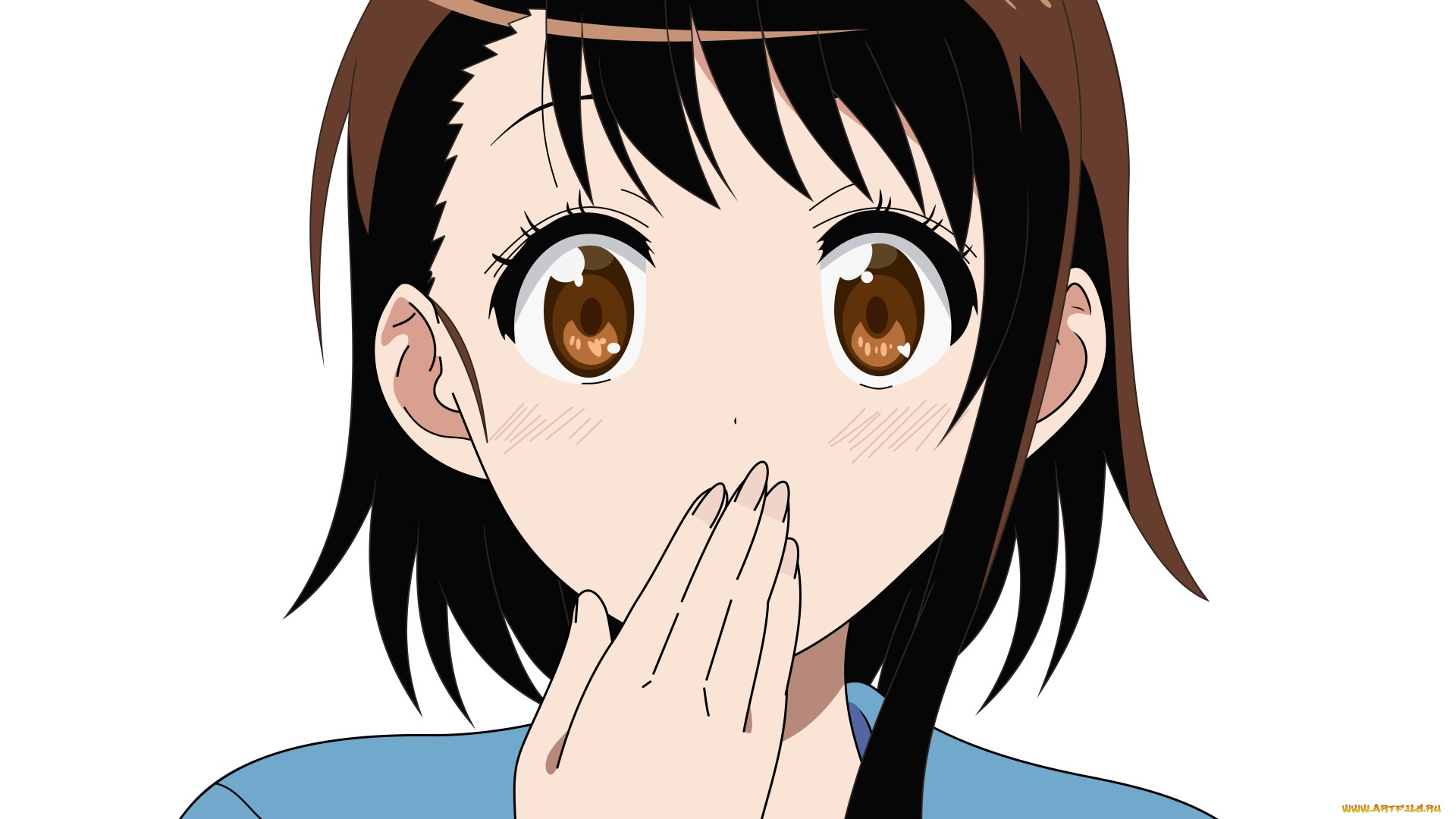 аниме, nisekoi, фон, взгляд, девушка