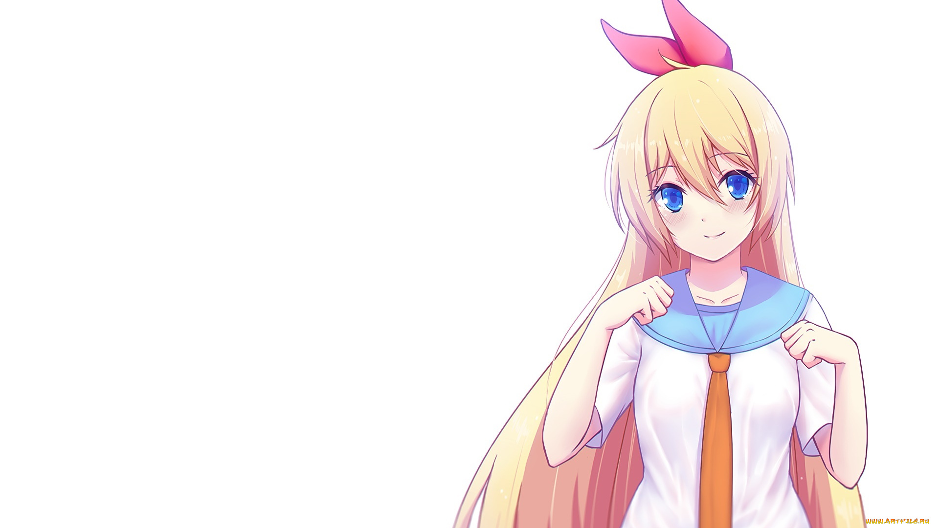 аниме, nisekoi, фон, взгляд, девушка