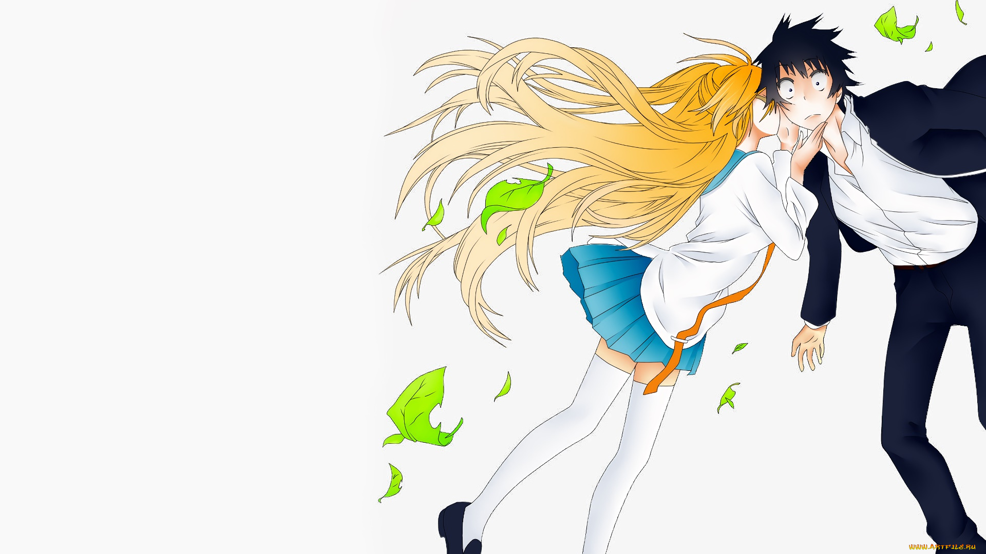 аниме, nisekoi, фон, взгляд, девушка