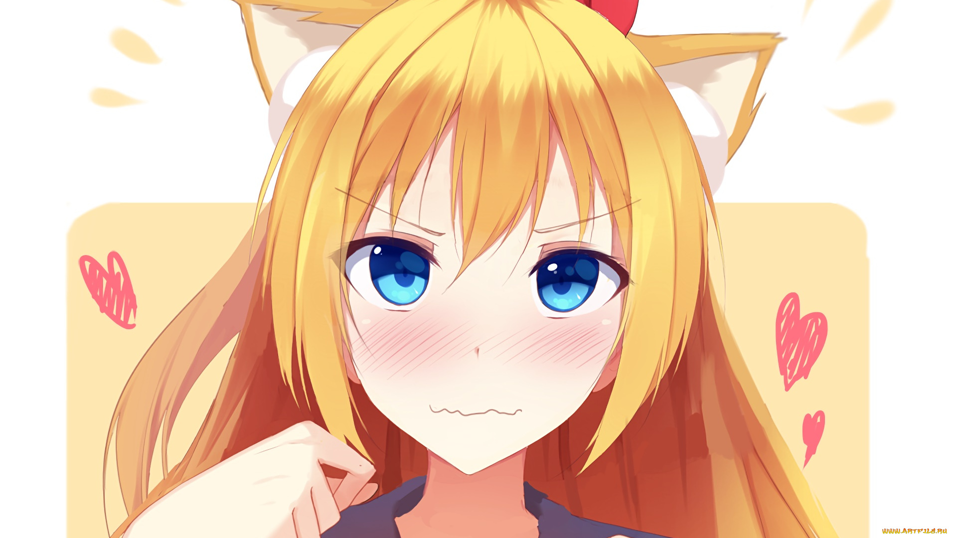 аниме, nisekoi, фон, взгляд, девушка