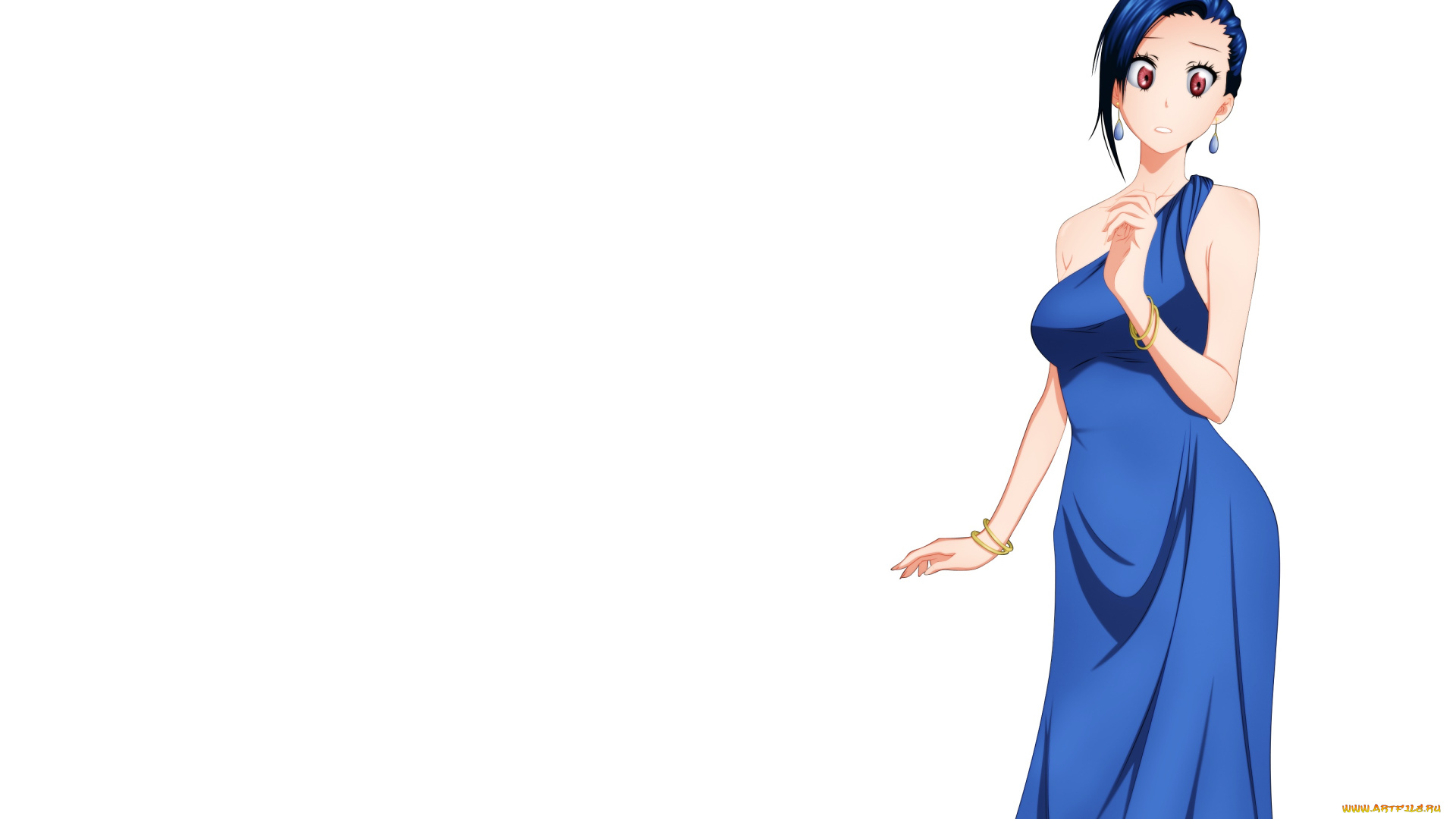 аниме, nisekoi, взгляд, девушка, фон