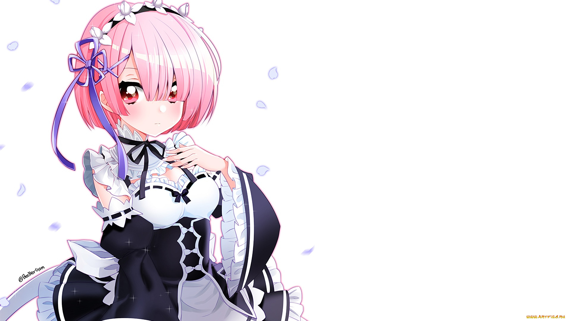 аниме, re, , zero, kara, hajimeru, isekai, seikatsu, взгляд, девушка, фон